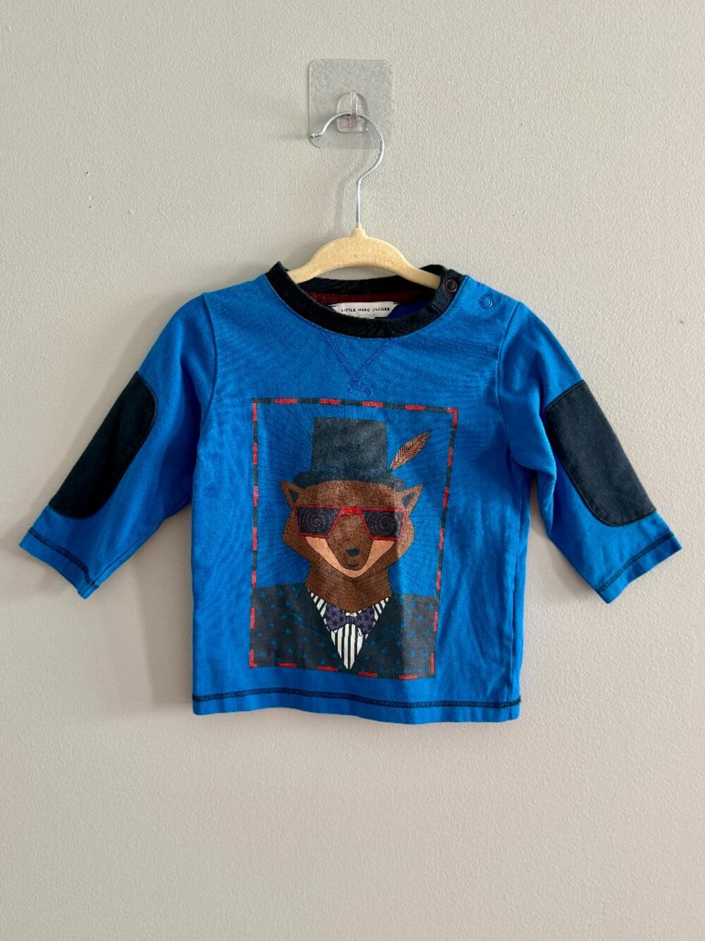 Little Marc Jacobs Dapper Fox Graphic Long Sleeve Tee 12M